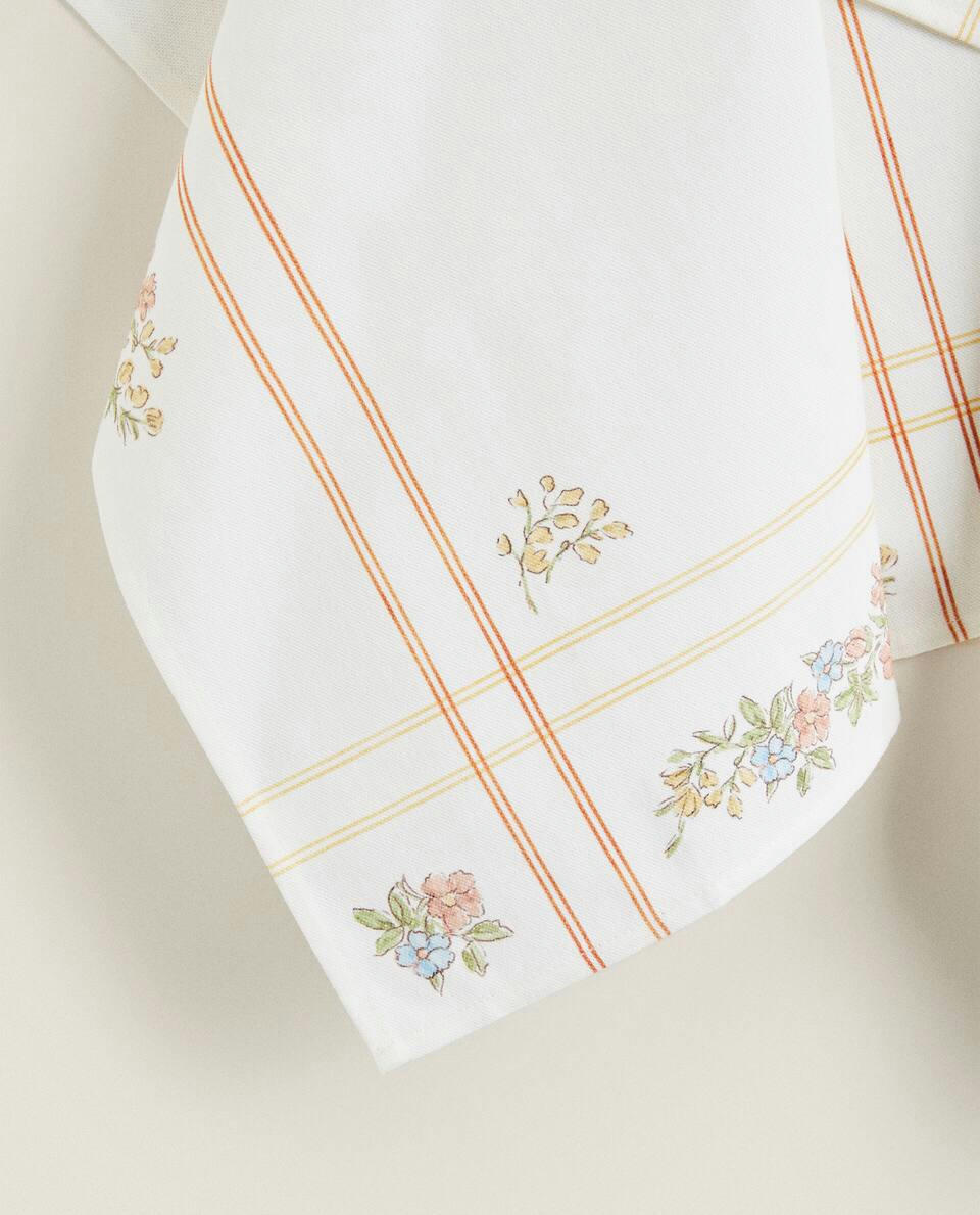 Pano de prato com estampa floral (pacote com 2)