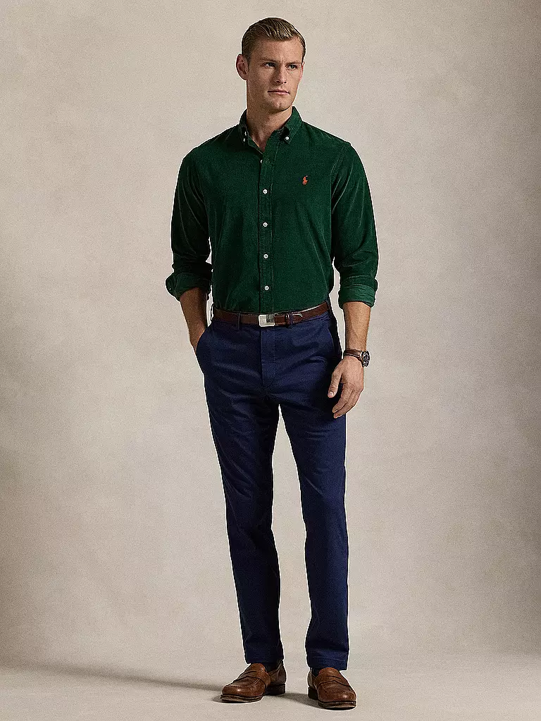 POLO RALPH LAUREN Cordhemd Slim Fit grün
