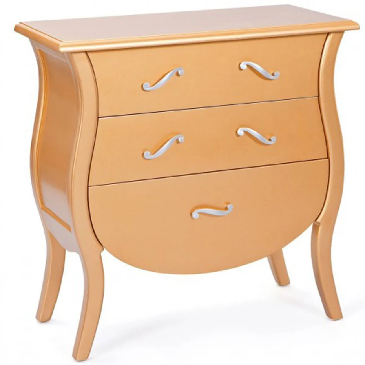 pegane Console de rangement 3 tiroirs Or