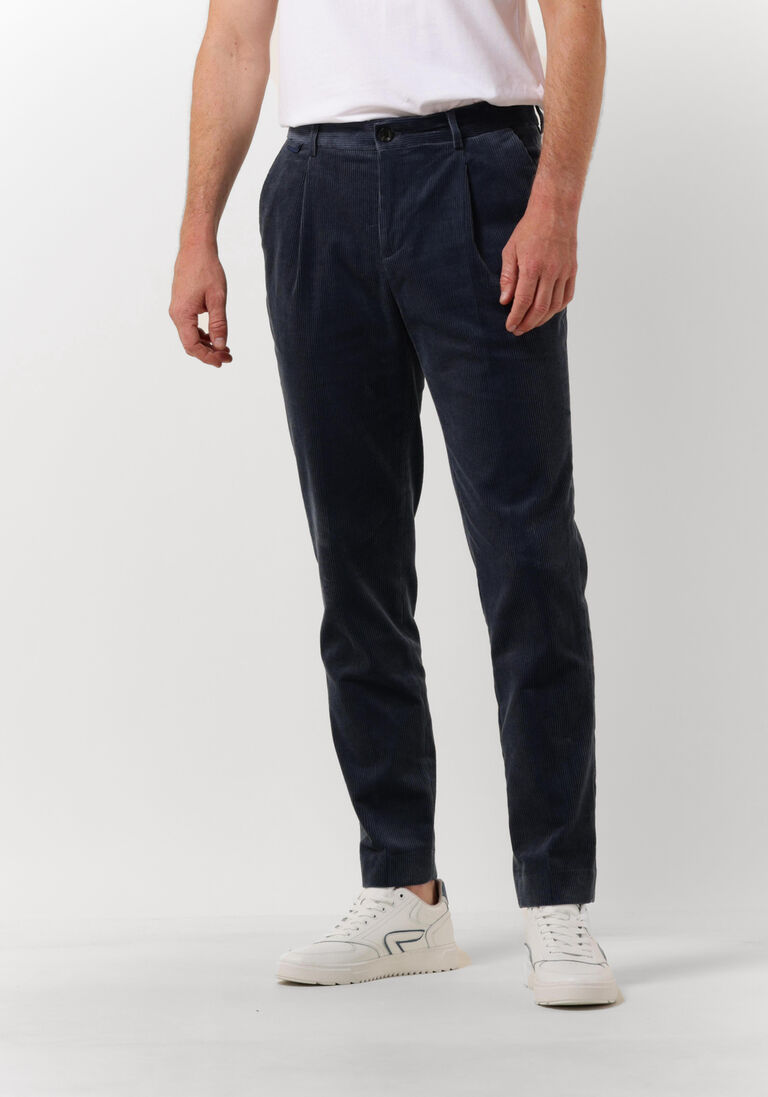 SCOTCH & SODA blauwe scotch & soda chino blake - corduroy pleated chino