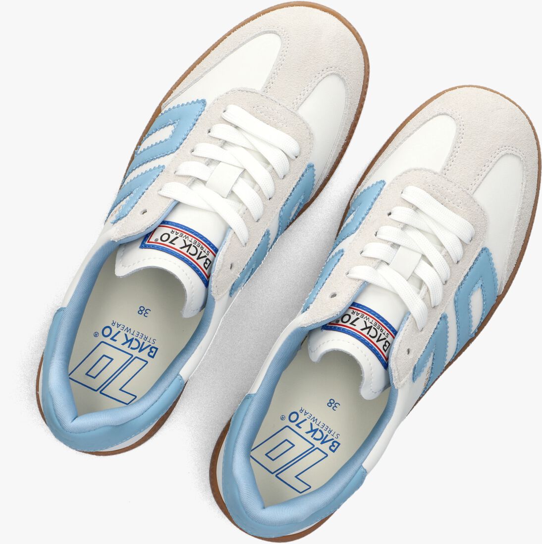 lichtblauwe back70 lage sneakers cloud