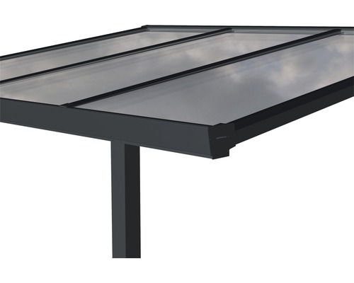 Easy Edition Gloss terrasoverkapping met opaal polycarbonaat, 300x250 cm, antraciet