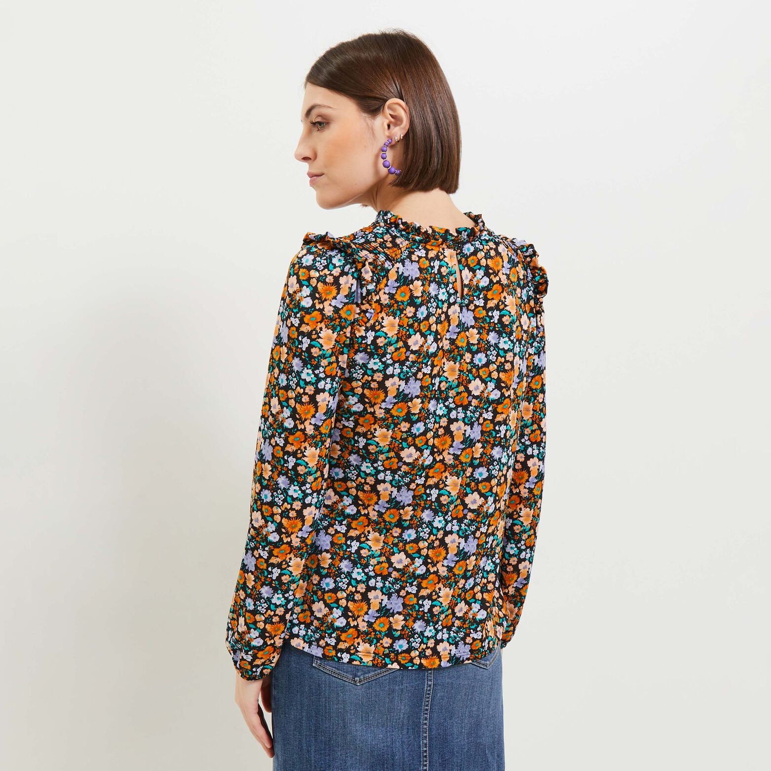 Tshirt imprimé fleuri femme