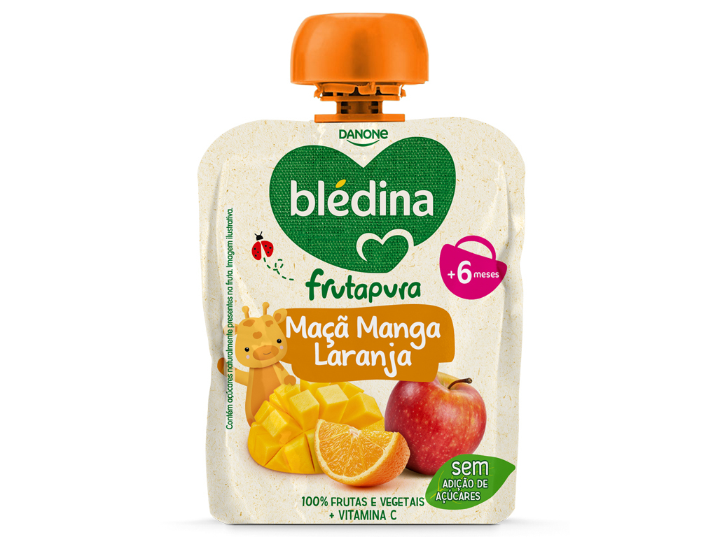 SAQUETA BLEDINA MAÇÃMANGA E LARANJA 85G