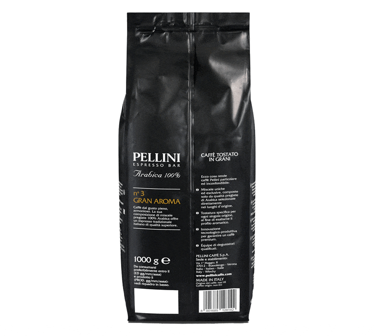 2 x 1 kg café en grain Gran Aroma n°3 - PELLINI