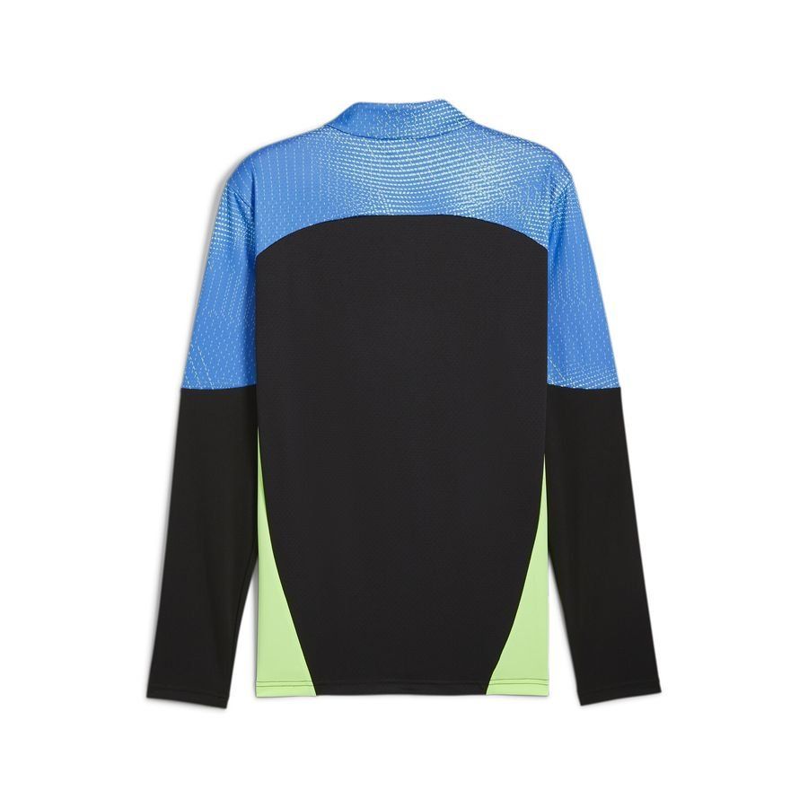 PUMA Maillot d'Entraînement IndividualFINAL Fermeture Éclair 1/4 - Noir/Fizzy Apple