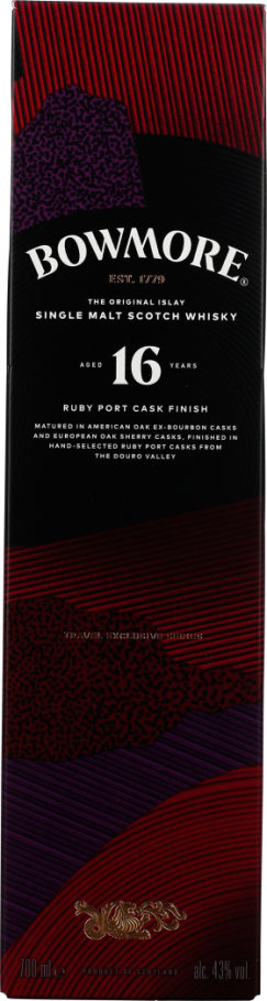 BOWMORE 16 YEARS RUBY PORT CASK FINISH 70CL
