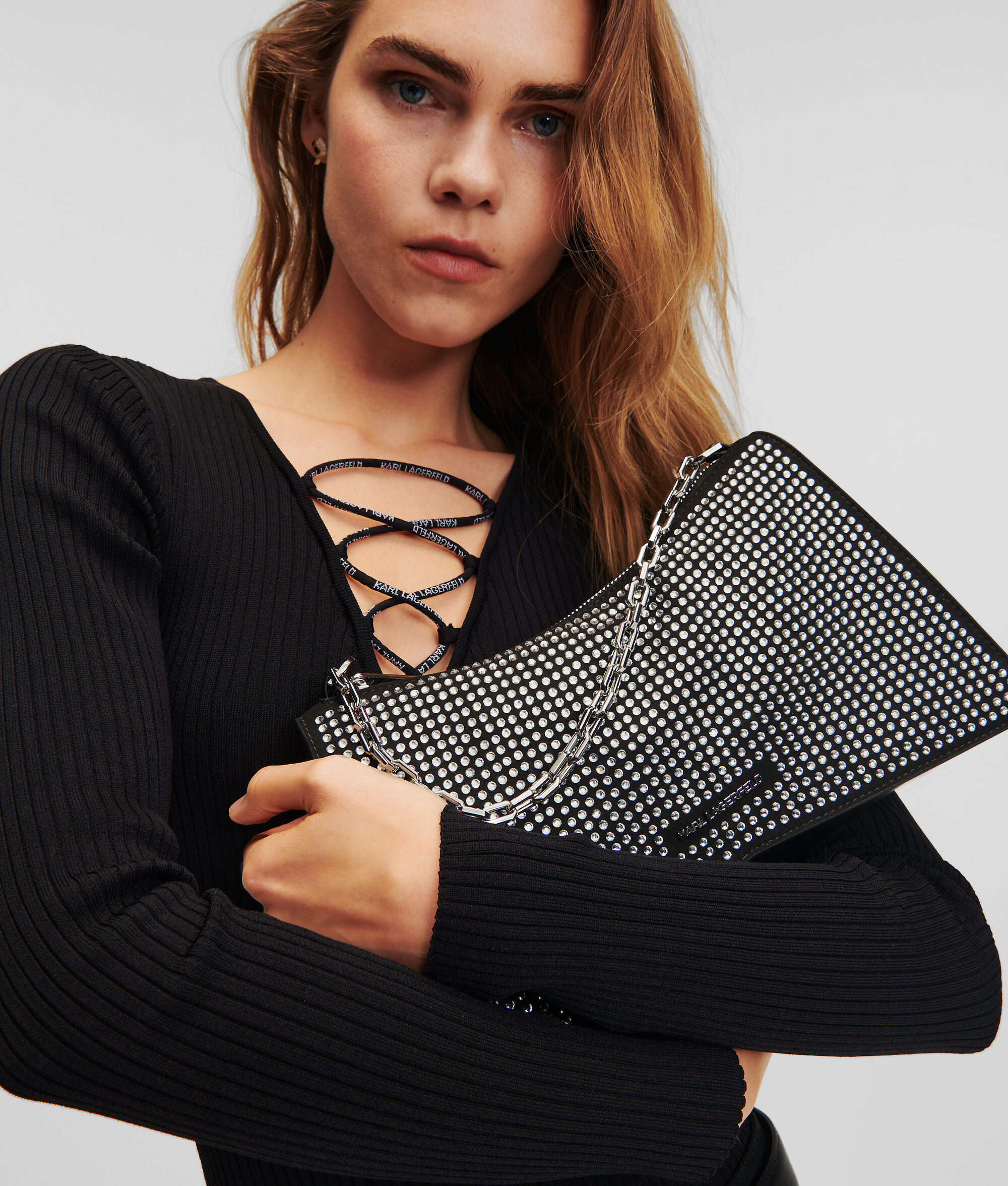 SAC PORTÉ ÉPAULE À STRASS K/SEVEN ELEMENT