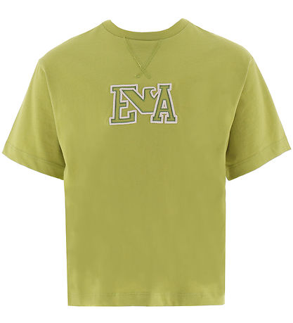 Emporio Armani T-Shirt - Limettengrün m. Strickerei
