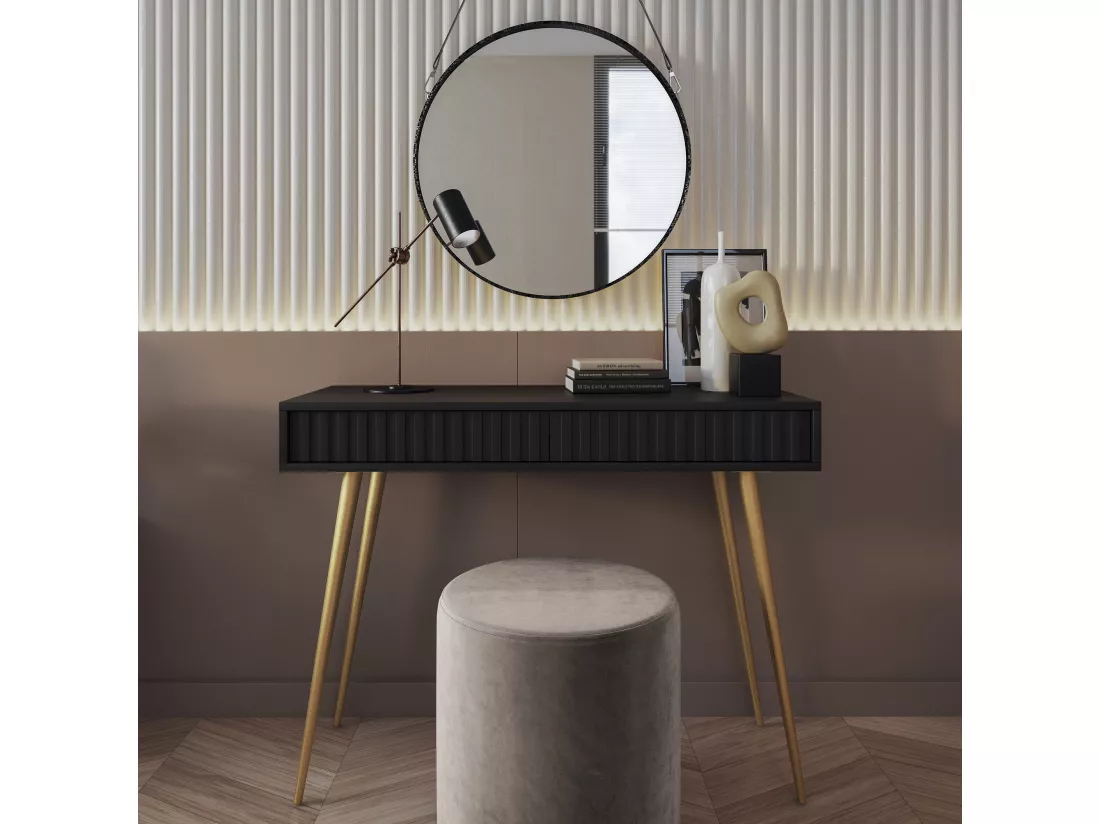 Coiffeuse - 104 cm - noir - Bello