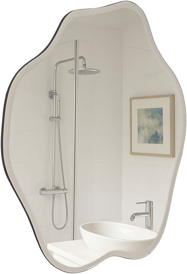 homsy by Ana Johnson Wandspiegel »Missimi, Wanddekoration, 45x55cm« wellenförmig, wolkenförmig, Eleganz mit transparentem Rahmen