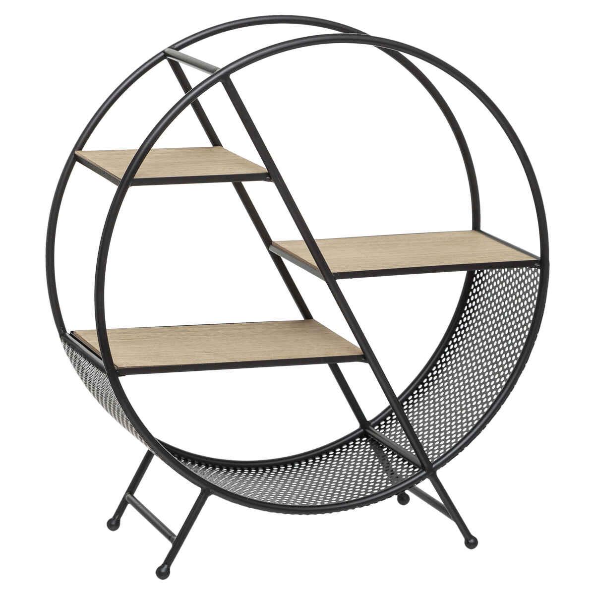 ETAGERE METAL ROND SUR PIED TIMEO D.50X18X55.5CM