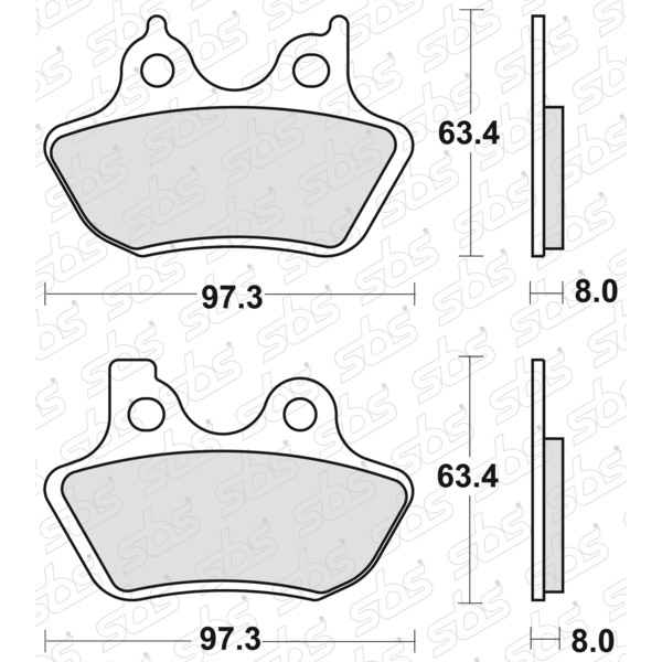 SBS - Plaquettes de frein 826 H.LS