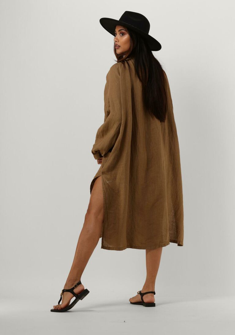 SEMICOUTURE bruine semicouture midi jurk claralie
