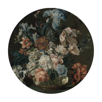 Ronde muursticker Dora flowers (dessin 119184)