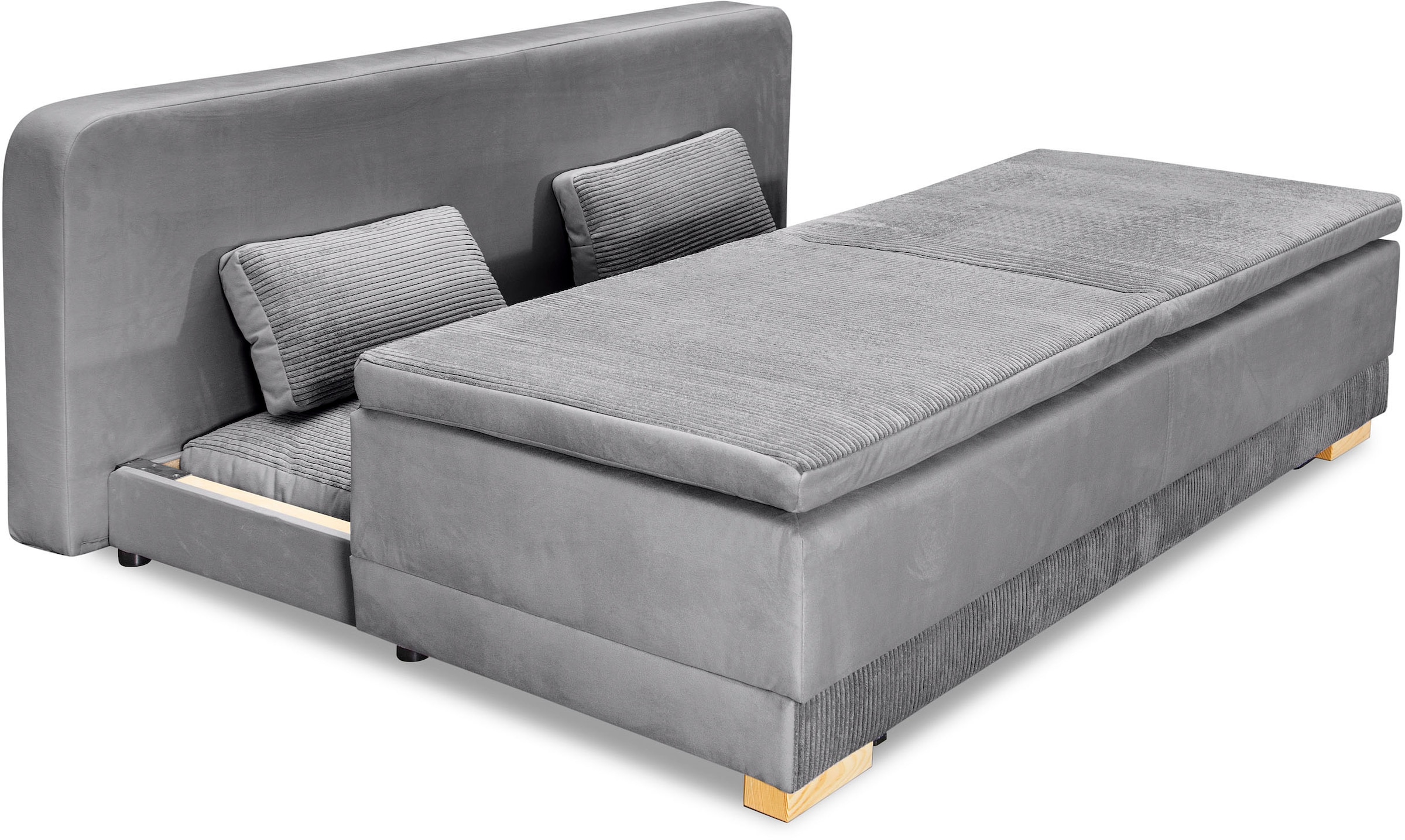 INOSIGN Schlafsofa »Ben« mit Boxspringaufbau, Bettfunktion & Bettkasten, Dauerschlafsofa