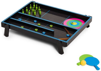 Pinepeak Spillbord 4-i-1, Neon/Svart