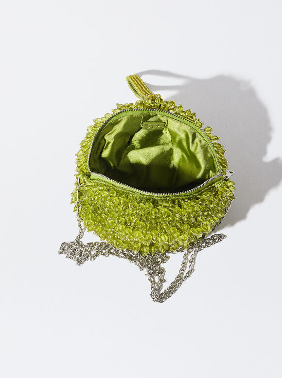 Bolso De Fiesta Con Abalorios - Verde