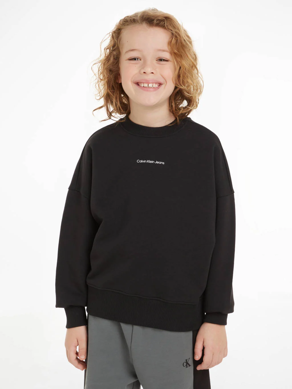 Calvin Klein sweater met backprint zwart