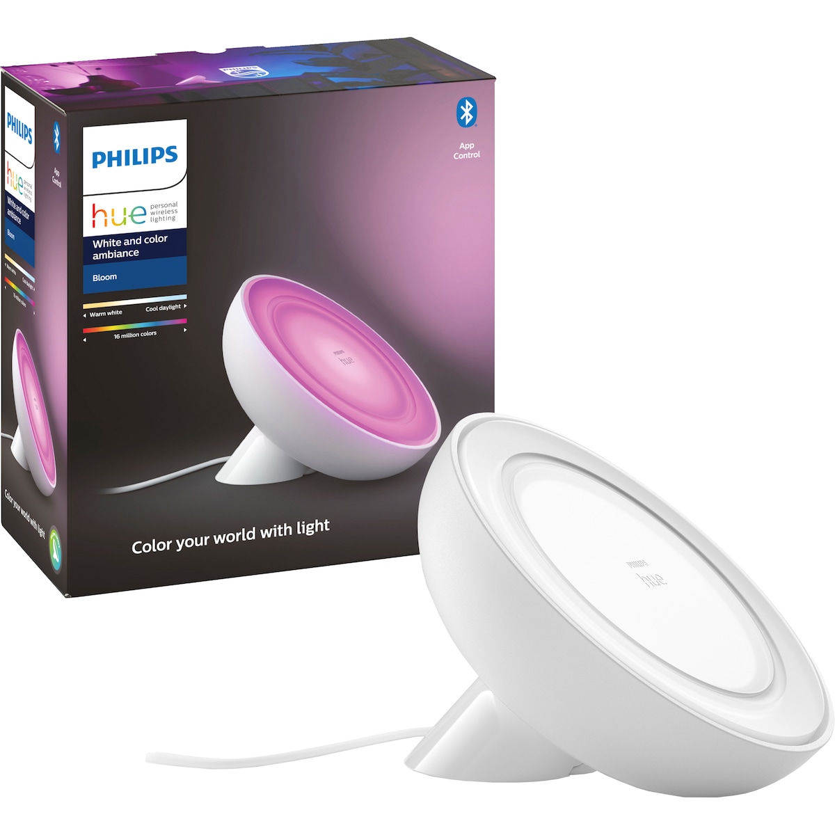 Philips Hue Bloom LED-lampe (hvit)