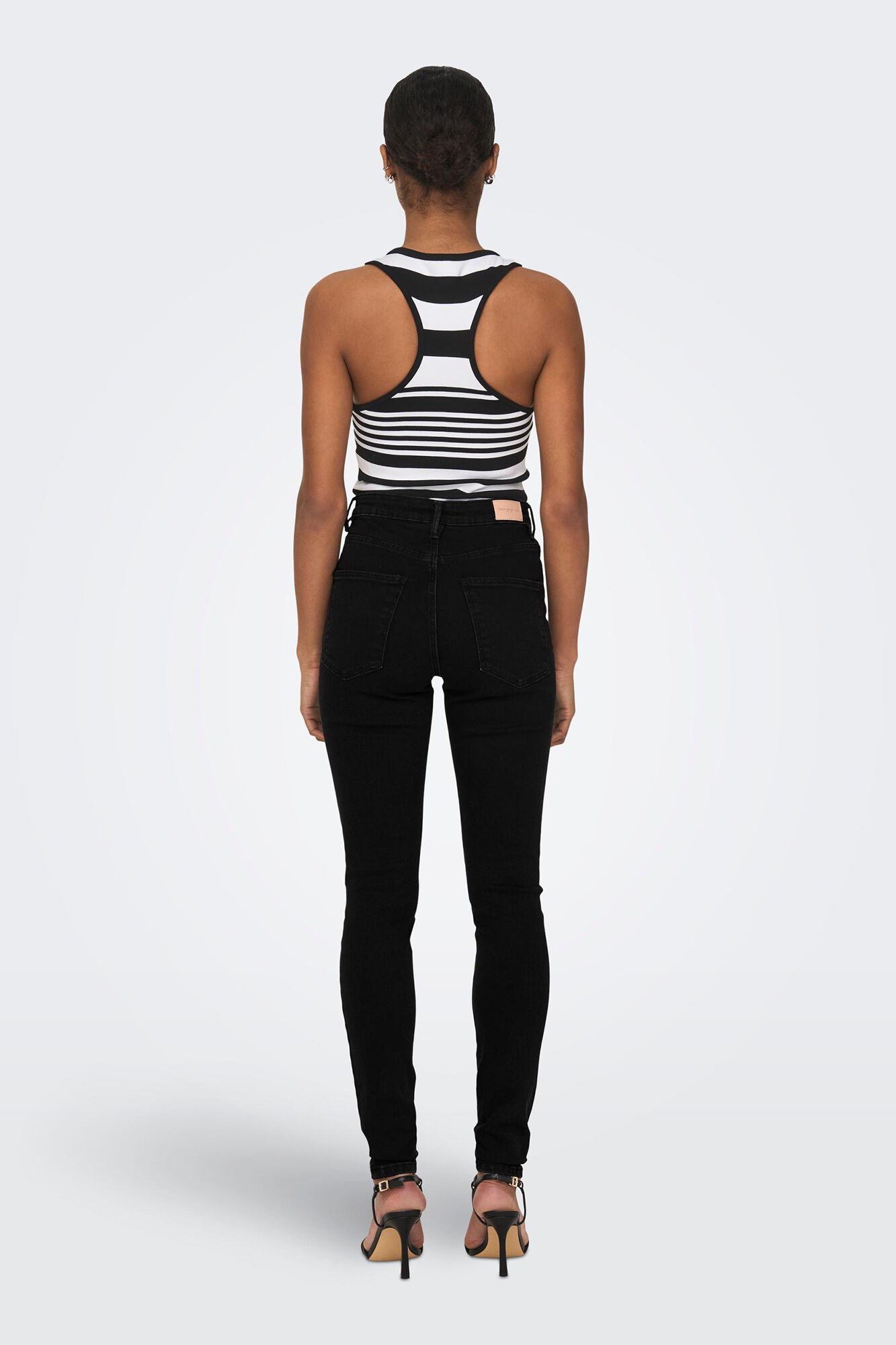 Calça jeans skinny de cintura alta
