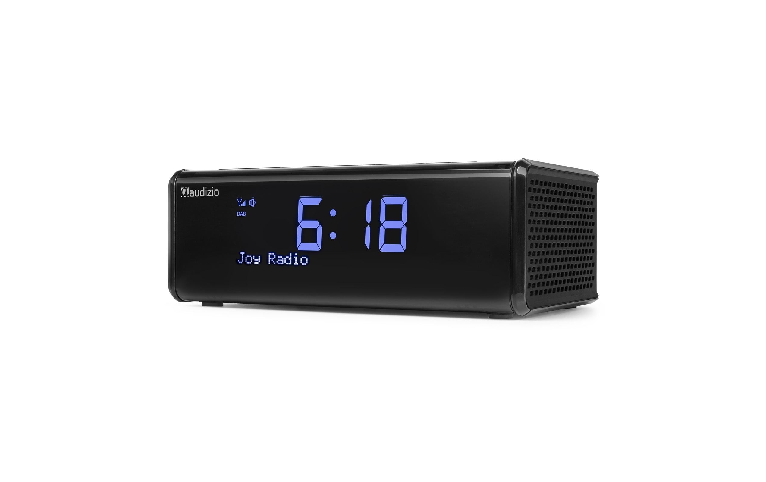 Radiowecker Cuneo SchwarzDAB+-Radiowecker mit kabelloser Aufladung