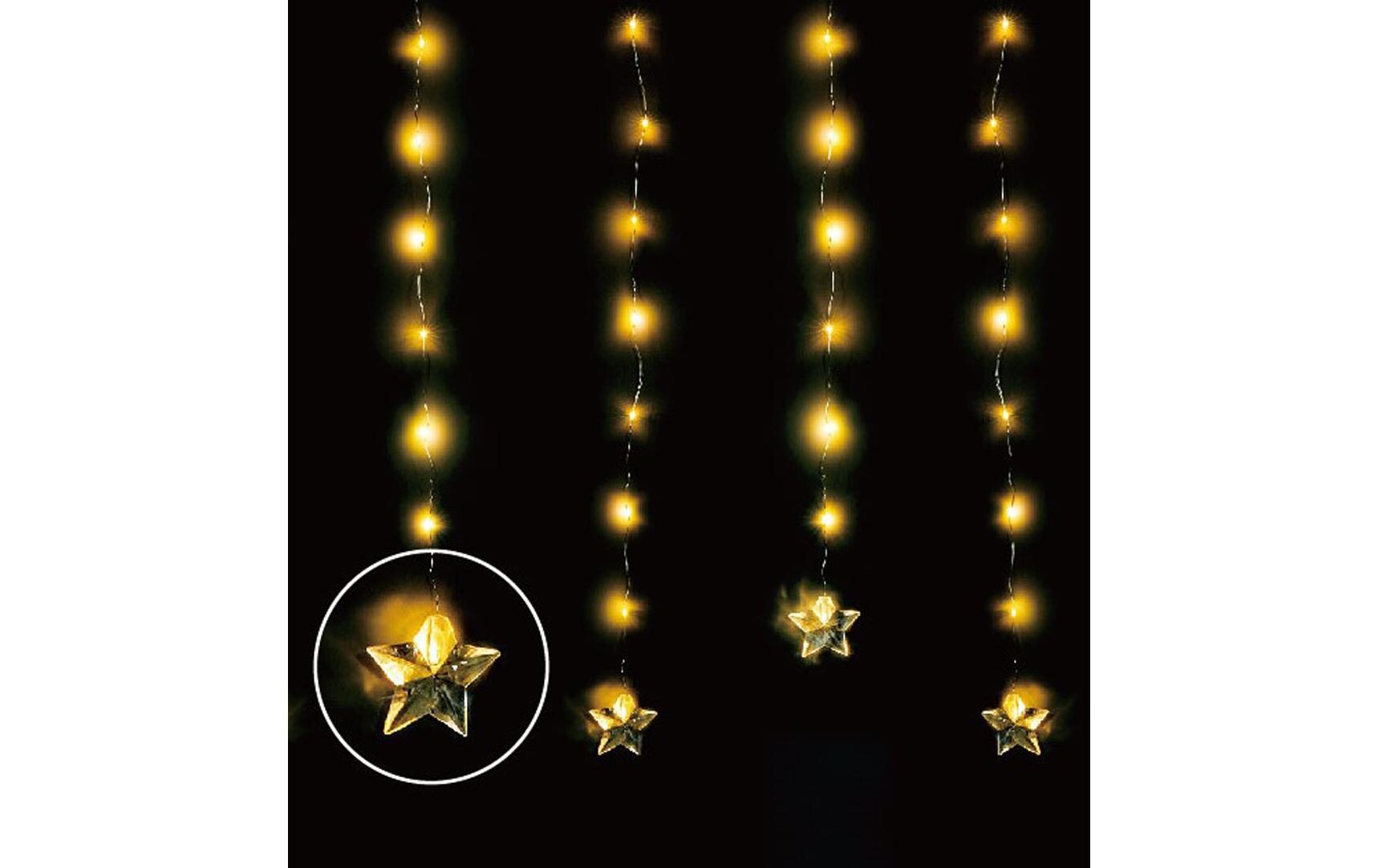 LED-Lichtervorhang mit 11 Strängen, 83 LEDs, 80 x 220 cmLichtervorhang für den Aussenbereich