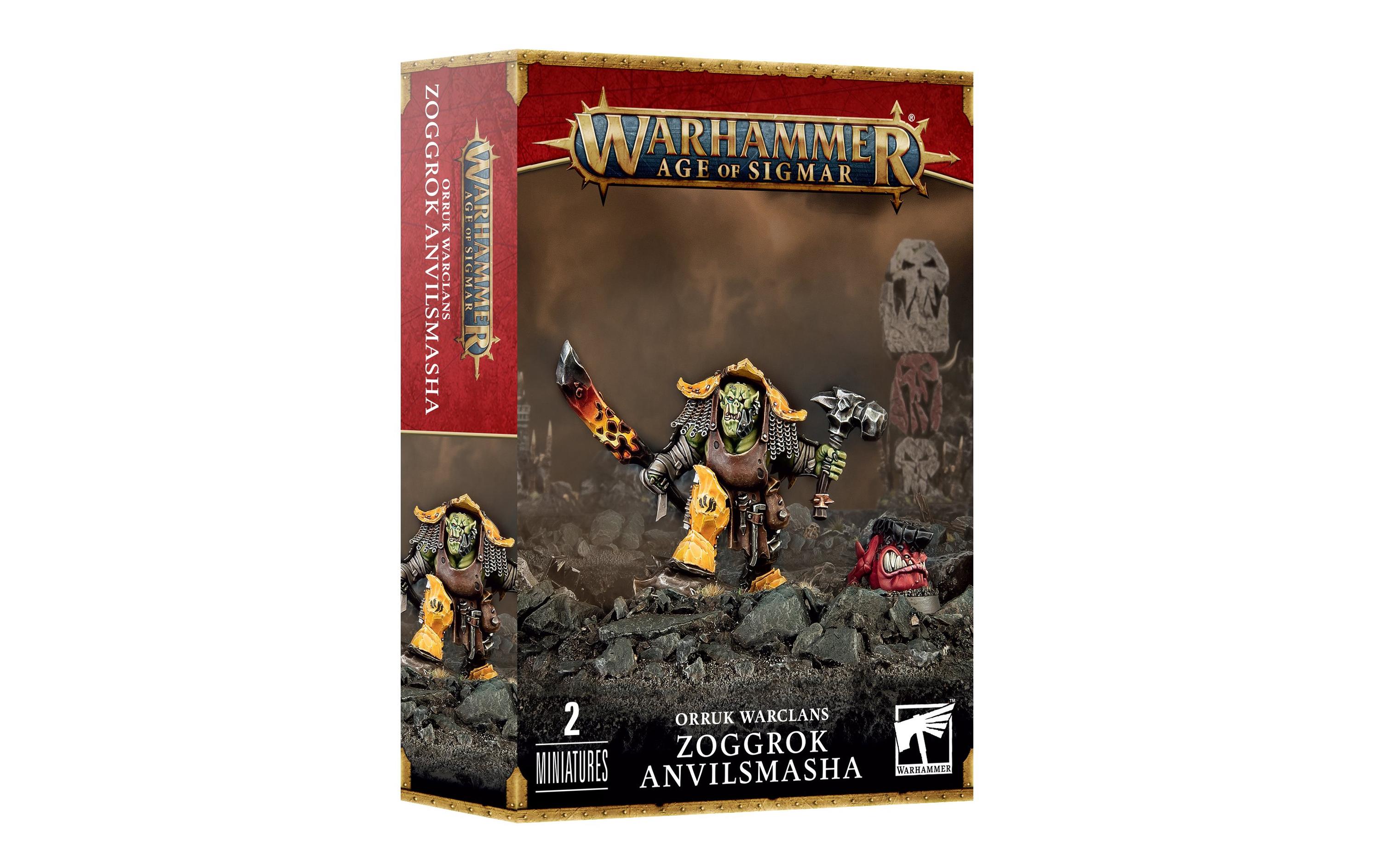 Figur Warhammer Age of Sigmar Zoggrok AmbossbrechaWarhammer Age of Sigmar Miniatur: Orruk Warclans Zoggrok Anvilsmasha