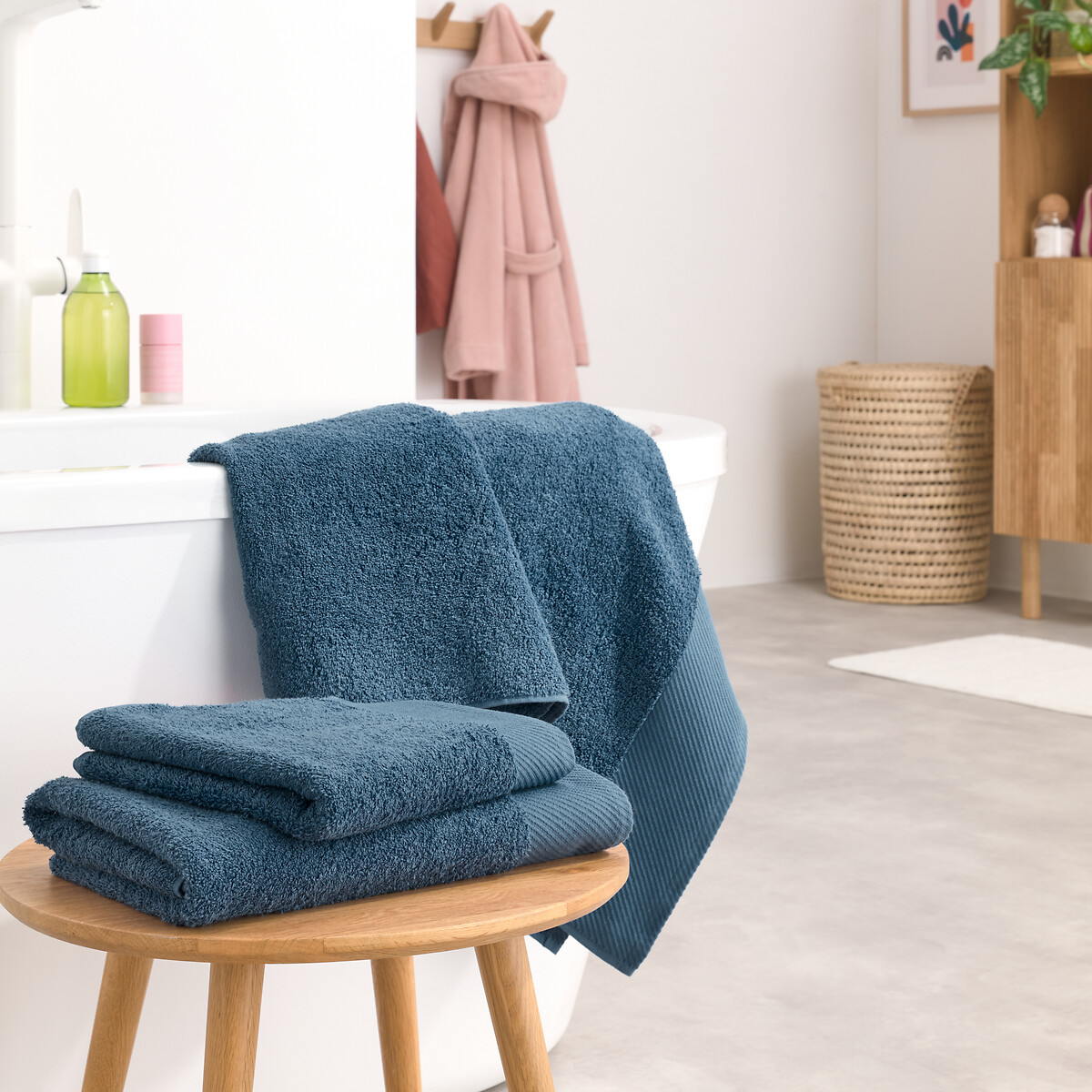 LA REDOUTE INTERIEURS<br>Toalha de banho lisa 500 g/m², Scenario