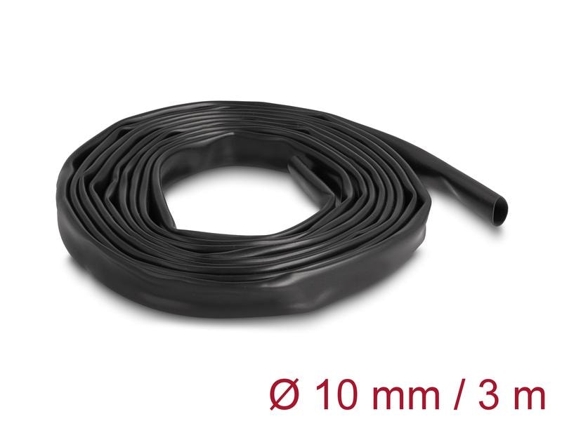 Delock PVC Isolierschlauch 3 m x 10 mm Schwarz Delock PVC Isolierschlauch 3 m x 10 mm schwarz