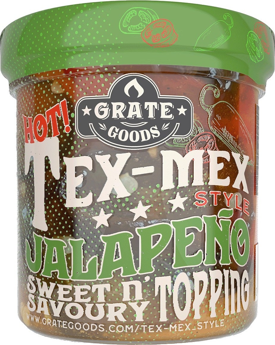 Grate Goods savoury spread tex-mex jalapeno hartige topping 120 ml