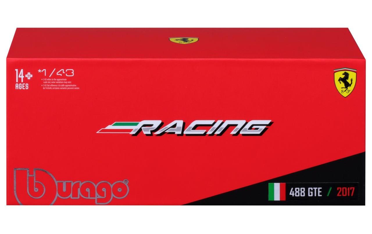 Ferrari Racing 488 GTE 2017 Rot 1:43Sammlermodell im Massstab 1:43