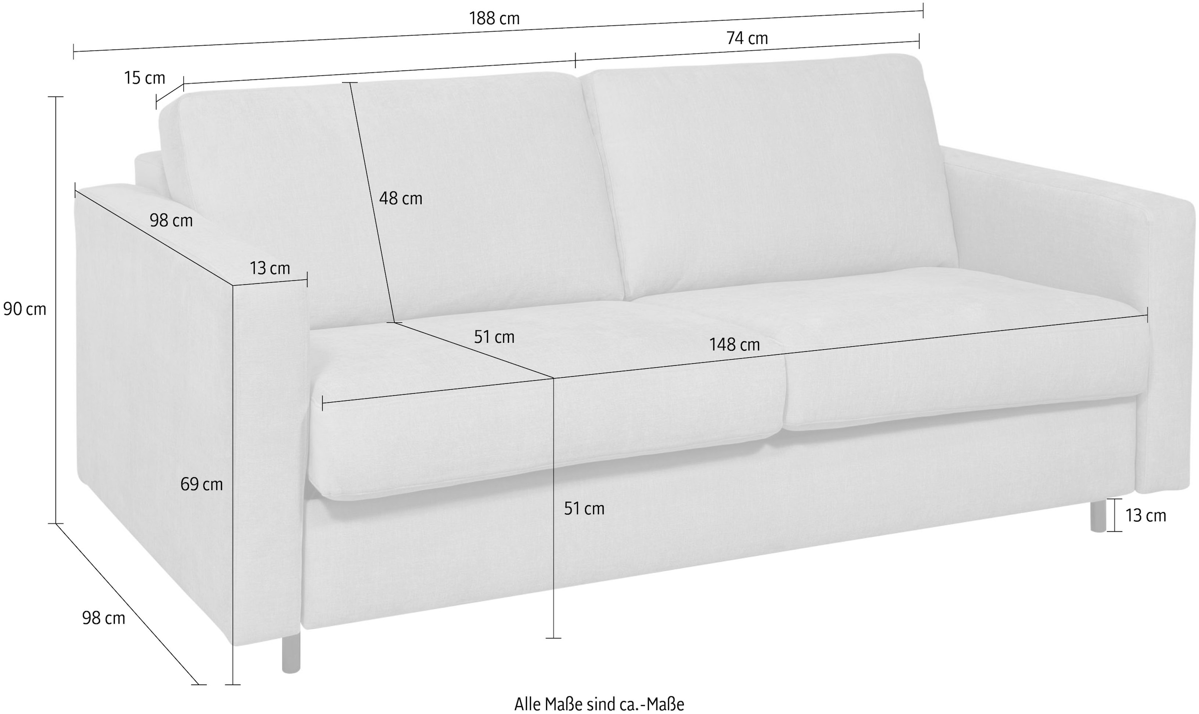 Home affaire Schlafsofa »Virming« Dauerschlaf-Funktion mit Unterfederung und Matratze