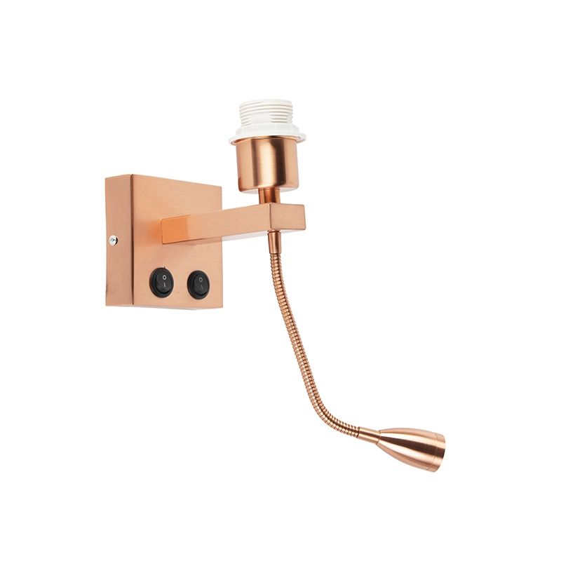 Moderne wandlamp koper met flexarm - Brescia Combi
