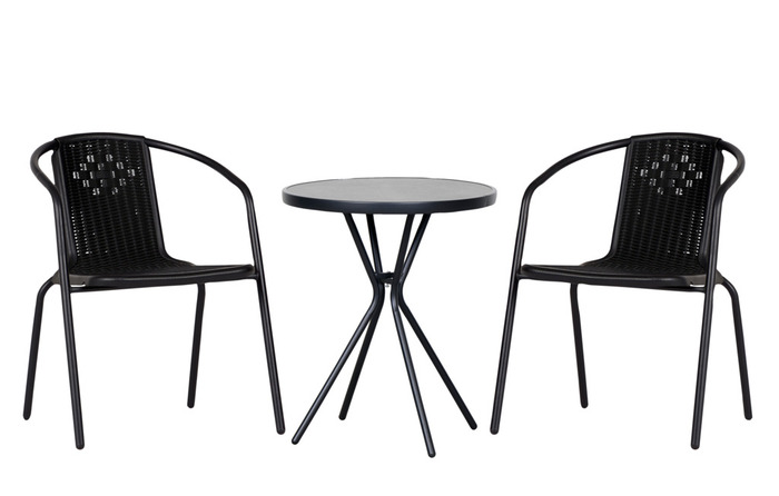 Caféstol Athen i metal/plast stabelbar - Sunlife