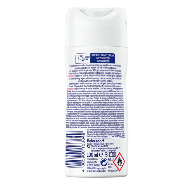 NIVEA Black & White Invisible Original Deodorant Spray 100 ML