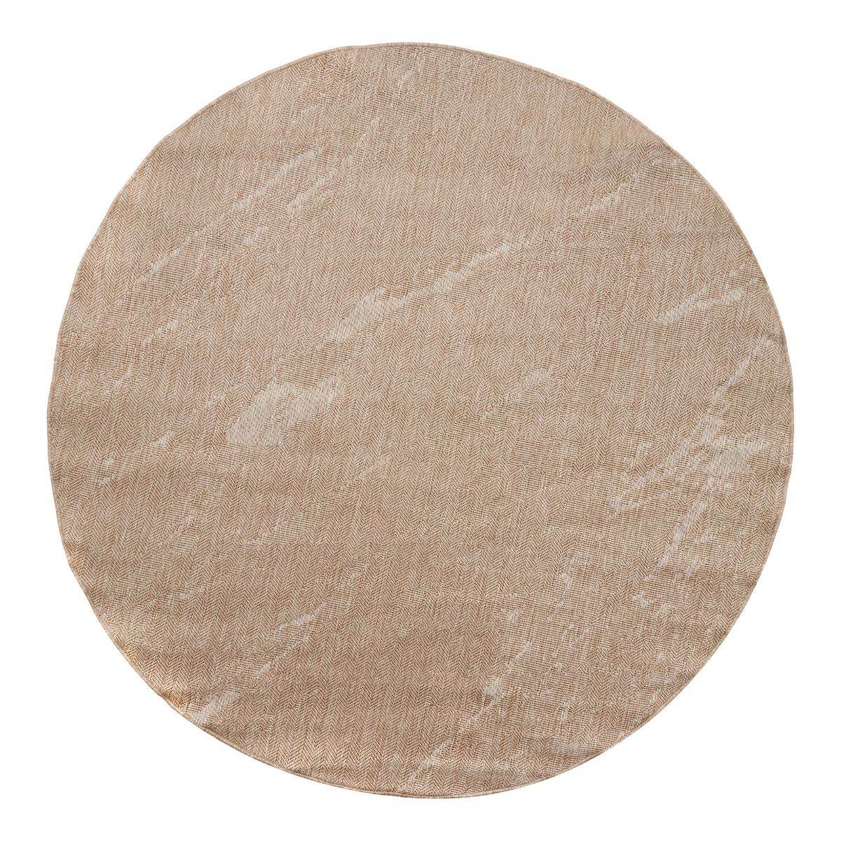 Interieur05 Rond Buitenkleed Marble - Naturel|wit - dubbelzijdig -...