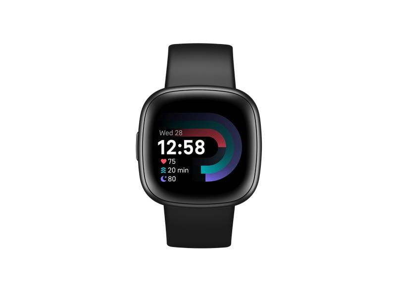 Fitbit GPS-Sportuhr Versa 4 Smartwatch Schwarz/Schwarz GPS-Sportuhr