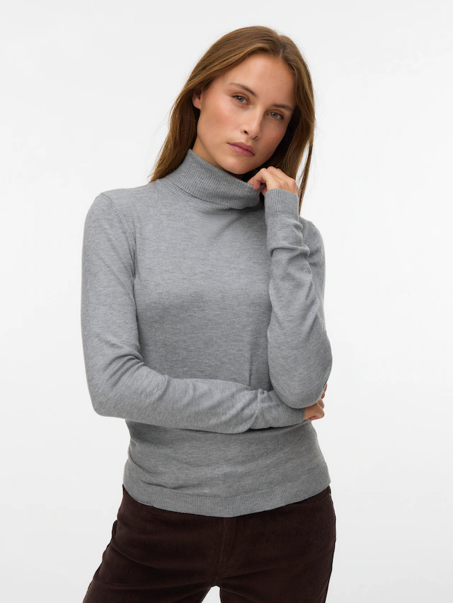 Vero Moda Rollkragenpullover »VMHAPPINESS LS ROLLNK PULLOVE GA NOOS«
