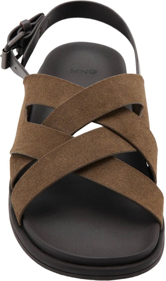Mango Man suede sandalen bruin