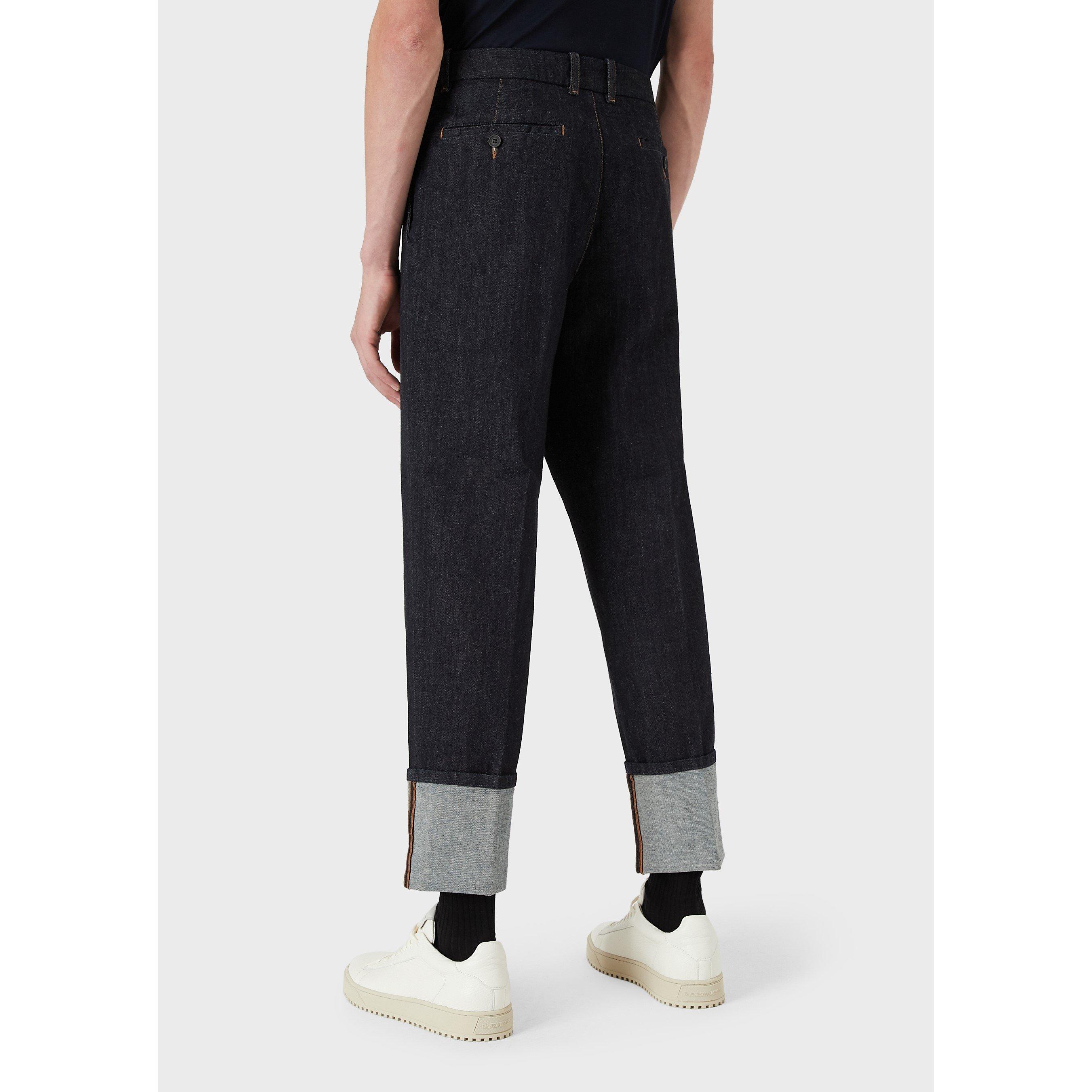 Emporio Armani Denim Turn-Up Jeans