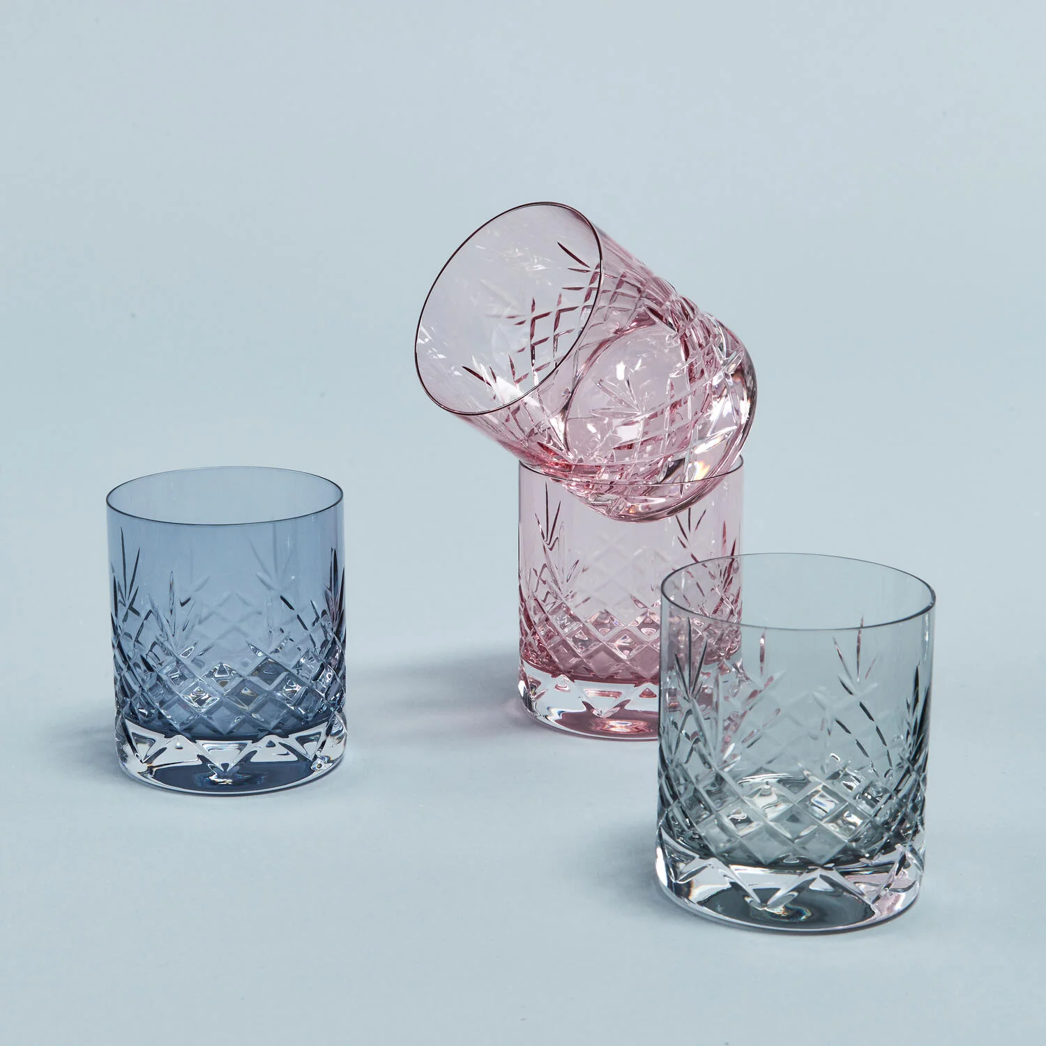 Frederik Bagger  Crispy Topaz Lowball vandglas, blå, 2 stk - 38 cl