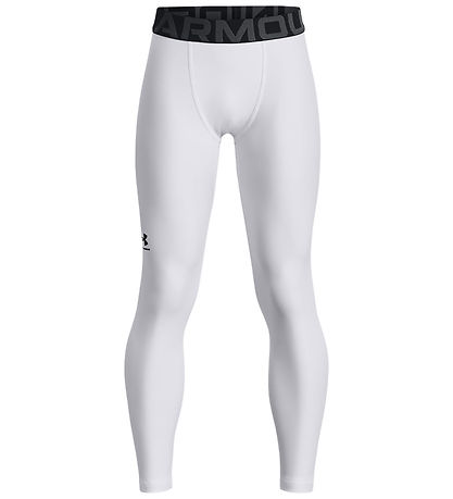 Under Armour Leggings - HG Amour - Weiß m. Schwarz