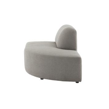 Modulaire bank Lieve eindstuk hoek rechts groot model taupe stof