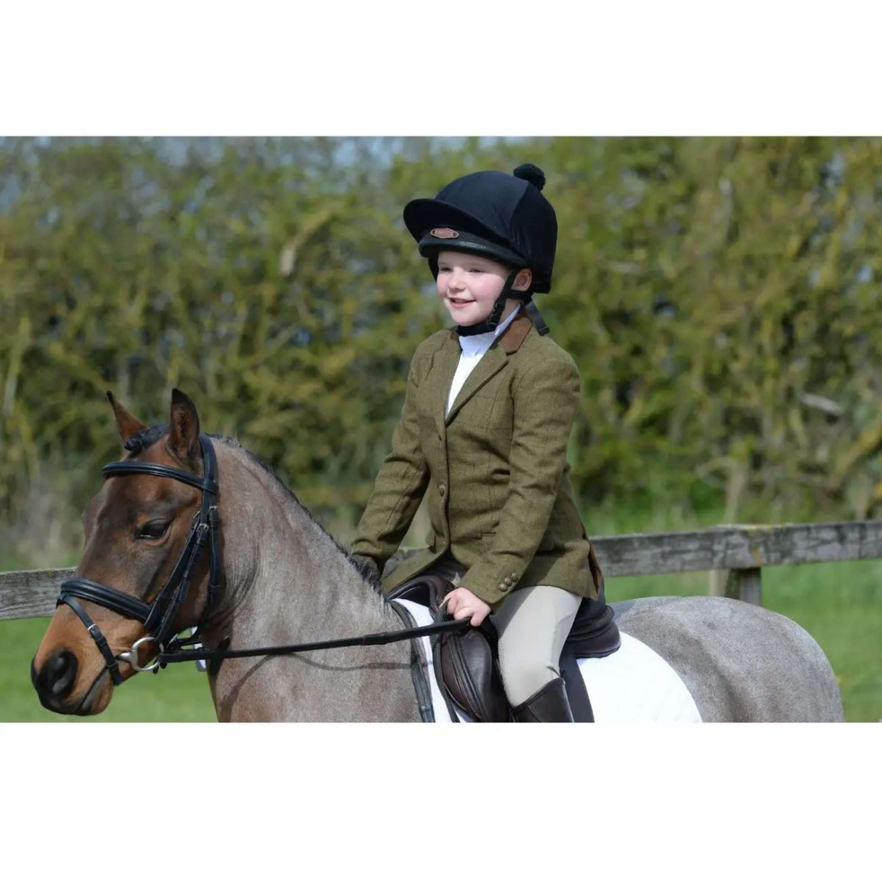 Dublin Wedstrijdjasje Albany Tweed Suede Collar Tailored Kids Bruin/Gr
