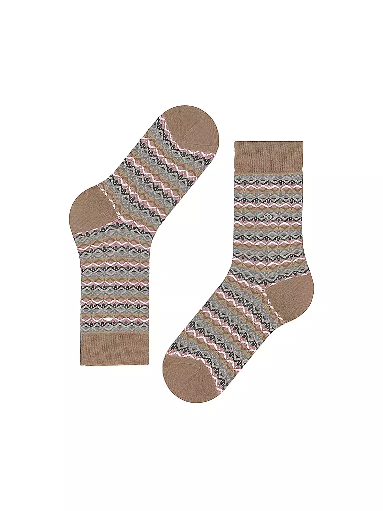 BURLINGTON Damen Socken MODERN FAIR ISLE 36-41 camel camel