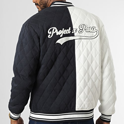 Veste Teddy 2230108 Blanc Bleu Marine