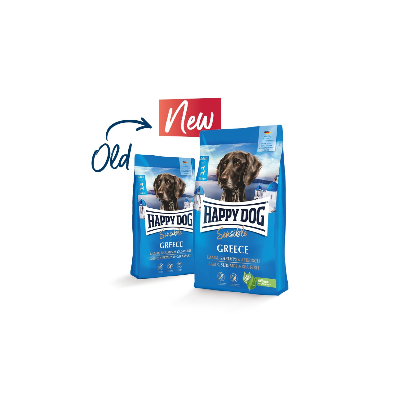 HAPPY DOG Trockenfutter Hund Supreme Sensible Adult Greece 1 kg