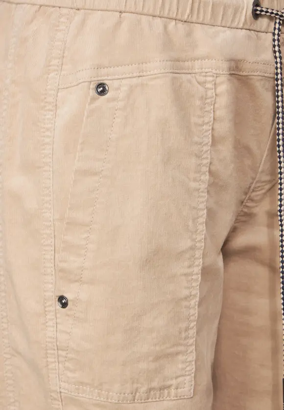 Loose Fit Cordhose - dull bleached sand