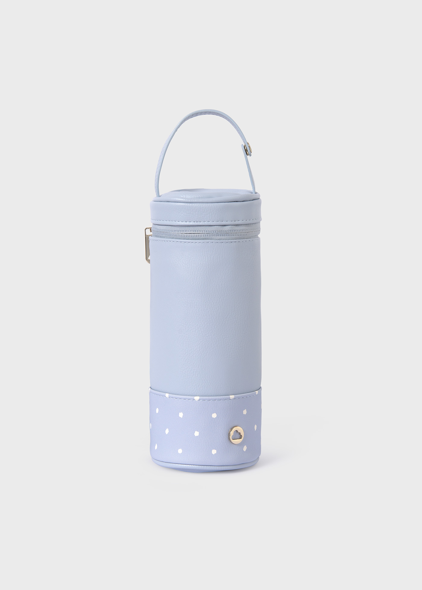 Porta-mamadeira de bolinhas para bebê